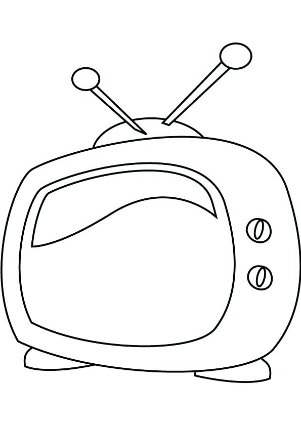 595x842 Tv Coloring Page On The Table Coloring Page Chips Tv Show Coloring