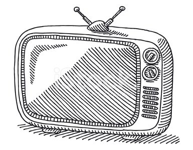 385x299 Classic Retro Tv Drawing Stock Vectors