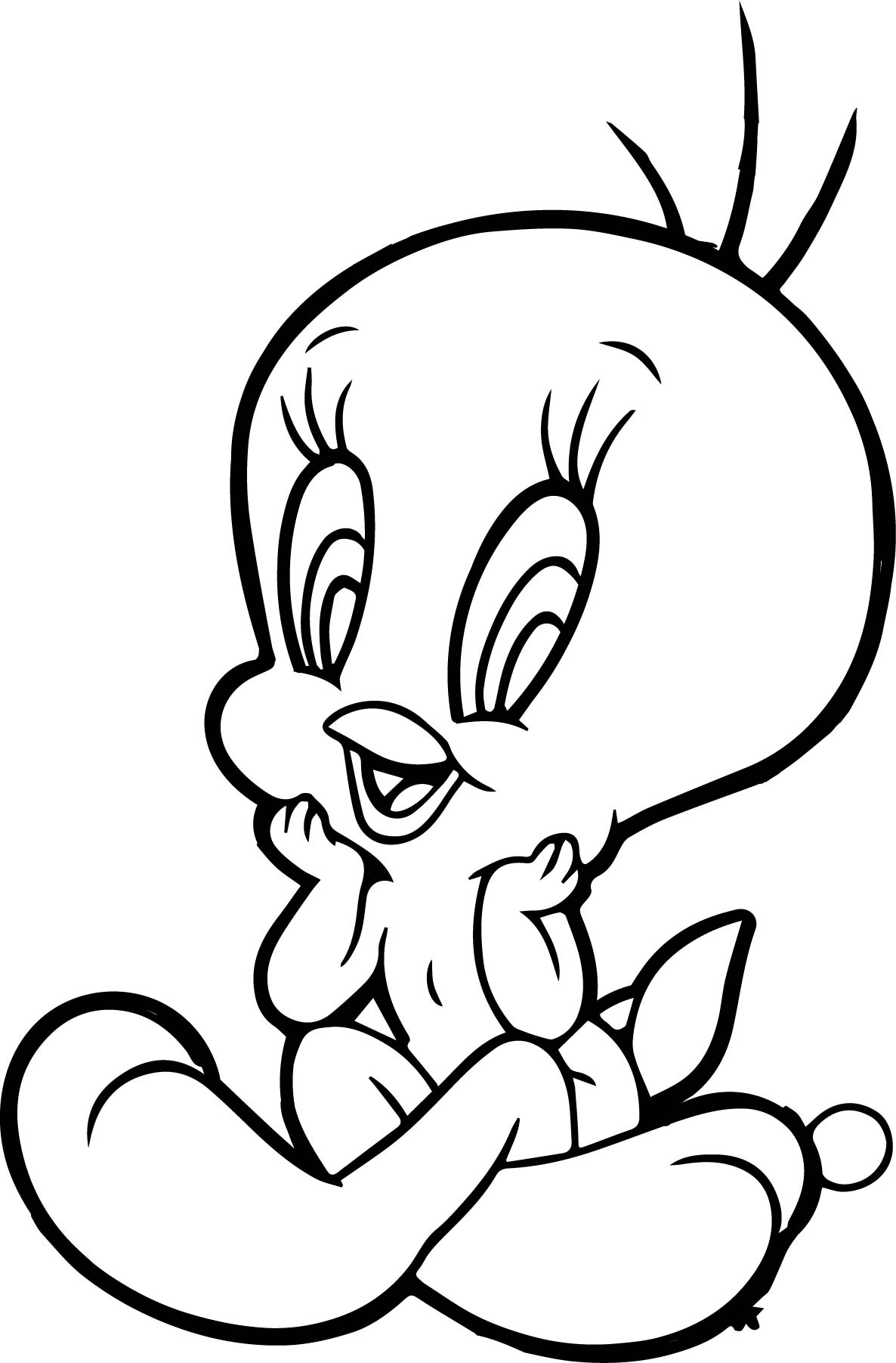 1186x1803 Tweety Hands On Cheeks Coloring Page Wecoloringpage