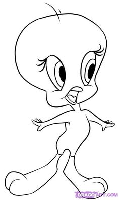 236x397 Tweety Bird Drawings How To Draw Baby Tweety Step 7 Drawing