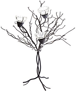 266x320 Designer Beaded Twig Branch Iron Candle Centerpiece
