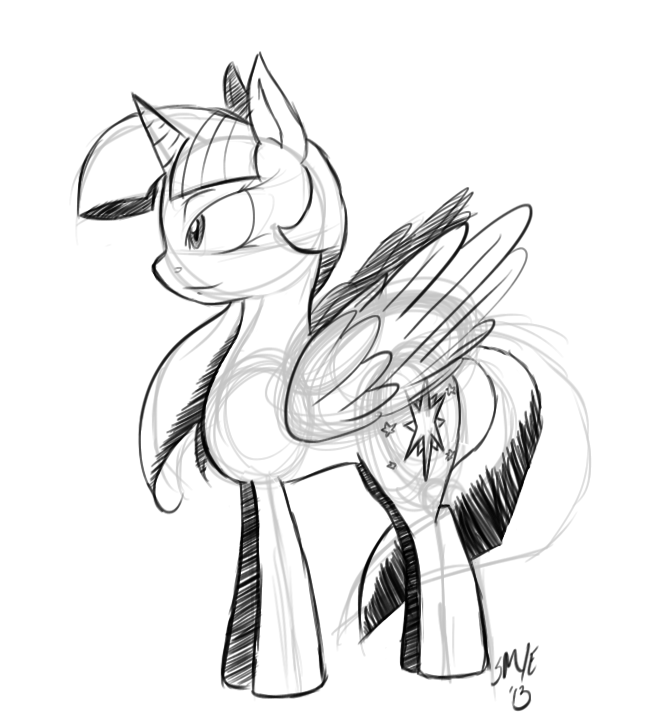 671x712 Princess Twilight Sketch By Shadowman7890