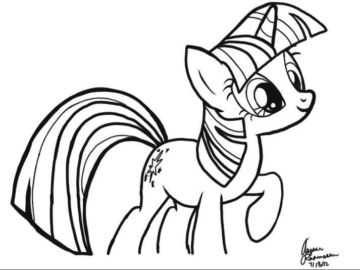 713x534 Twilight Sparkle Line Art By Konjulove