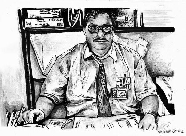 604x441 Officespace Pen Amp Ink, By The Caswell Twins.