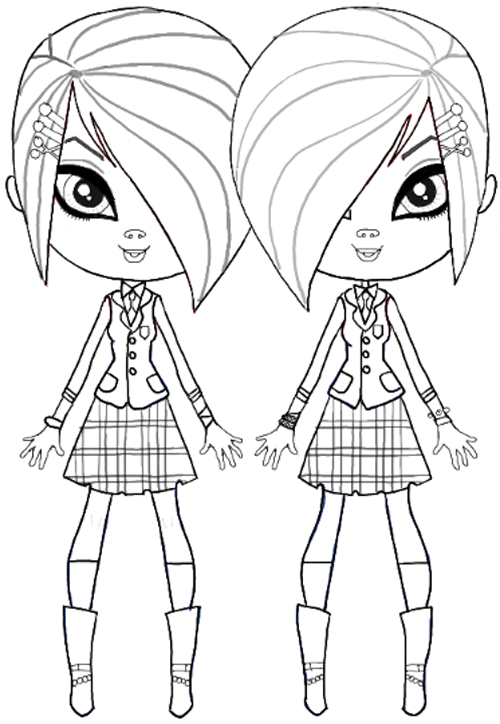 500x724 How To Draw The Biskit Twins