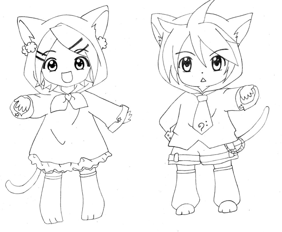 986x810 Kagamine Twins X3 By Saku1428