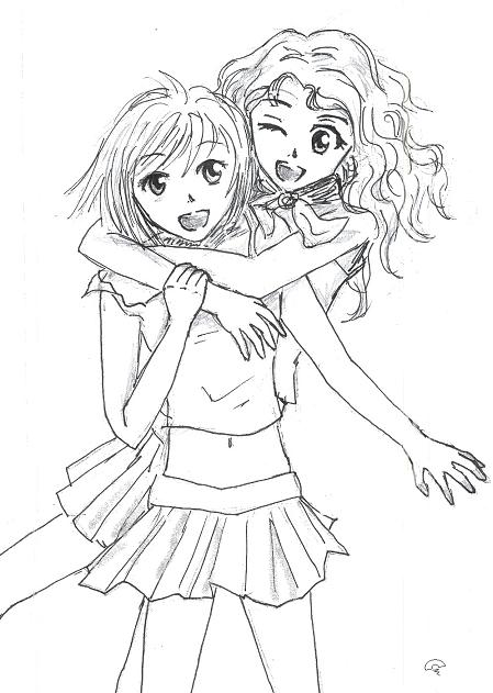 Two Best Friends Drawing at GetDrawings | Free download