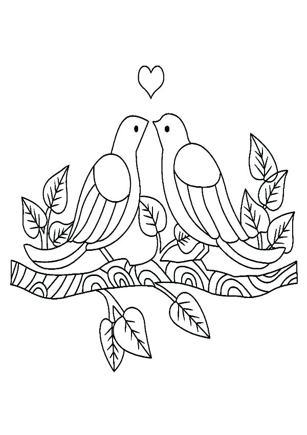 600x848 Love Bird Coloring Pages Preschool Coloring Books Free Valentines