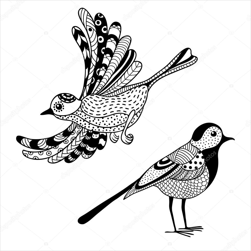 1024x1024 Two Birds Stock Vector Waiale