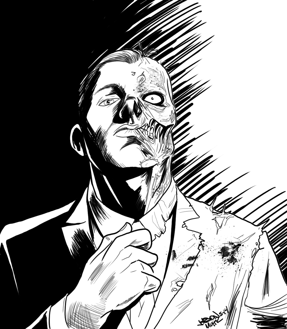 1000x1147 Daily Sketch Two Face Jason Muhr