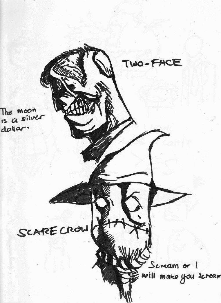 762x1047 Scarecrow And Two Face By Theodj