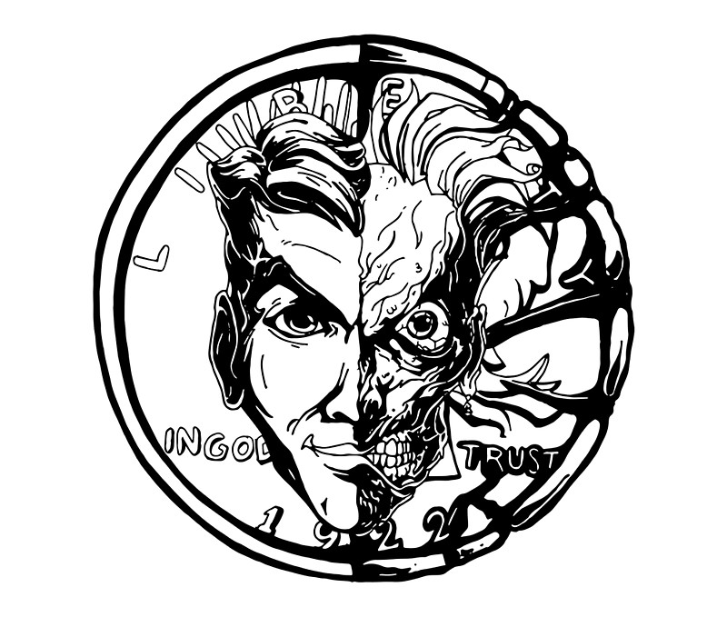 800x679 Harvey Denttwo Face Illustration Duvet Covers By Similarraptor