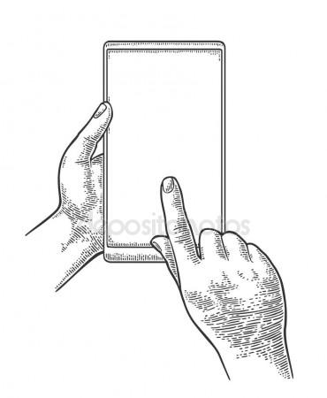 370x450 Two Hands Holding Tablet On His Chest