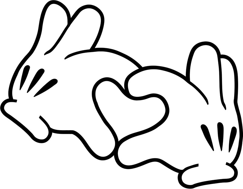 800x623 Mickey Heart Hands Metal Prints By Seanmilks Redbubble