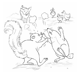 250x231 How Tortoise's Nose Became Crooked Page 2 Fundza