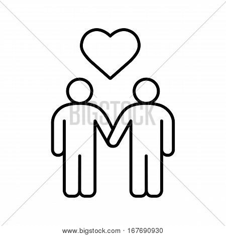 450x470 Homosexual Couple Linear Icon. Vector Amp Photo Bigstock