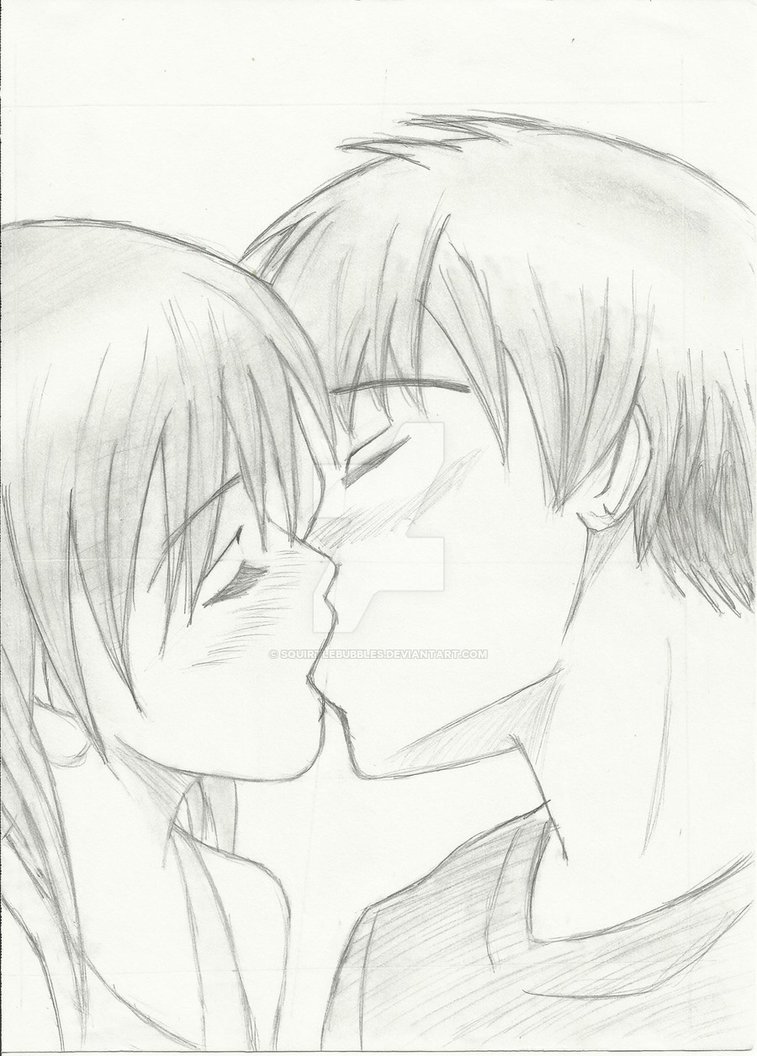 757x1056 Anime Kissing By Squirtlebubbles