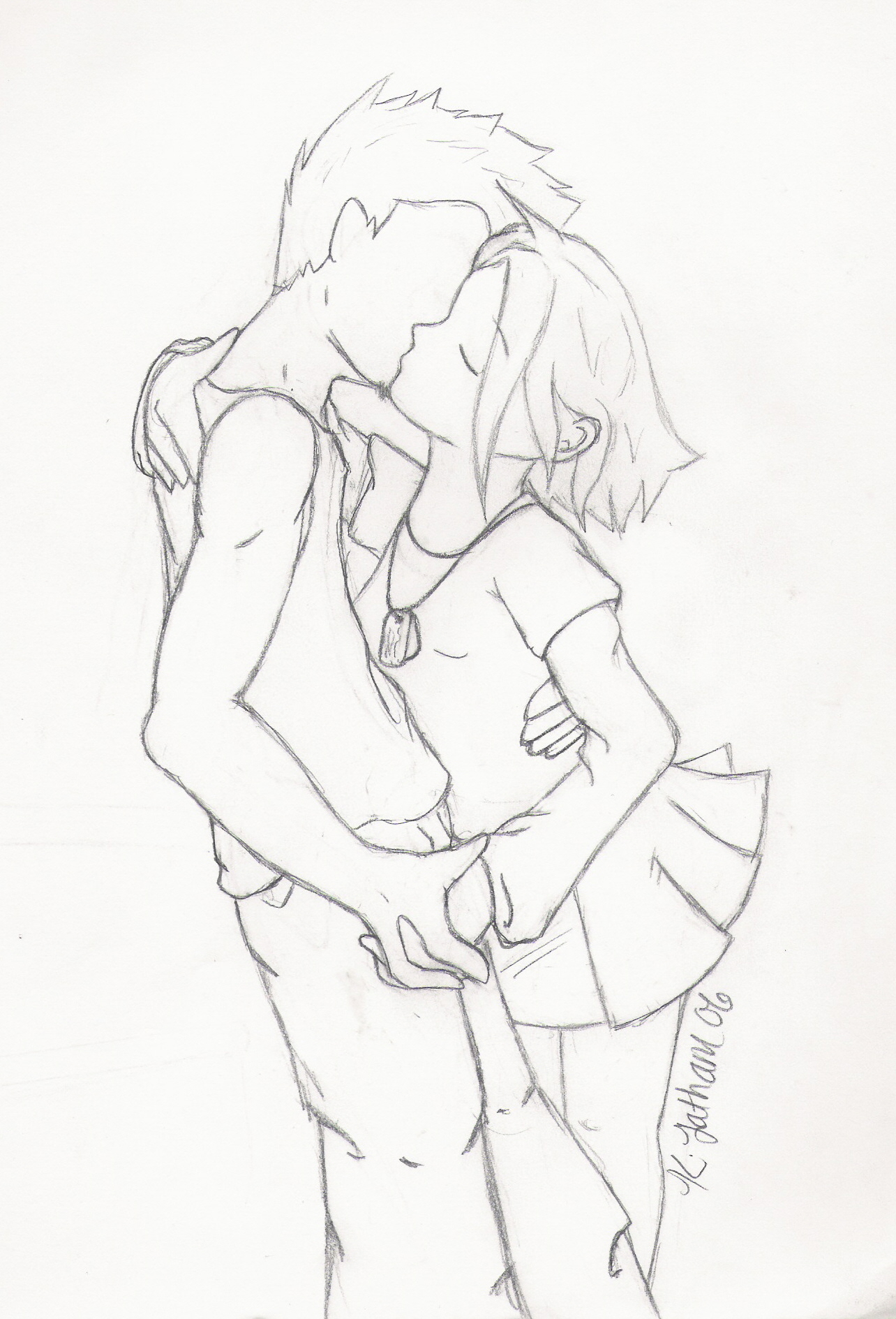 1284x1889 The Kiss By Lunarhowl