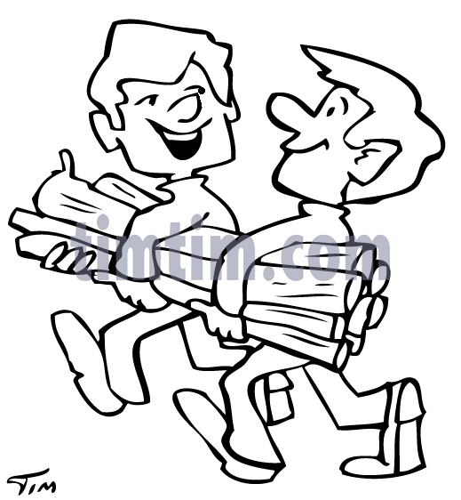 519x562 Free Drawing Of 2 Woodsmen Bw From The Category Fishing Hunting