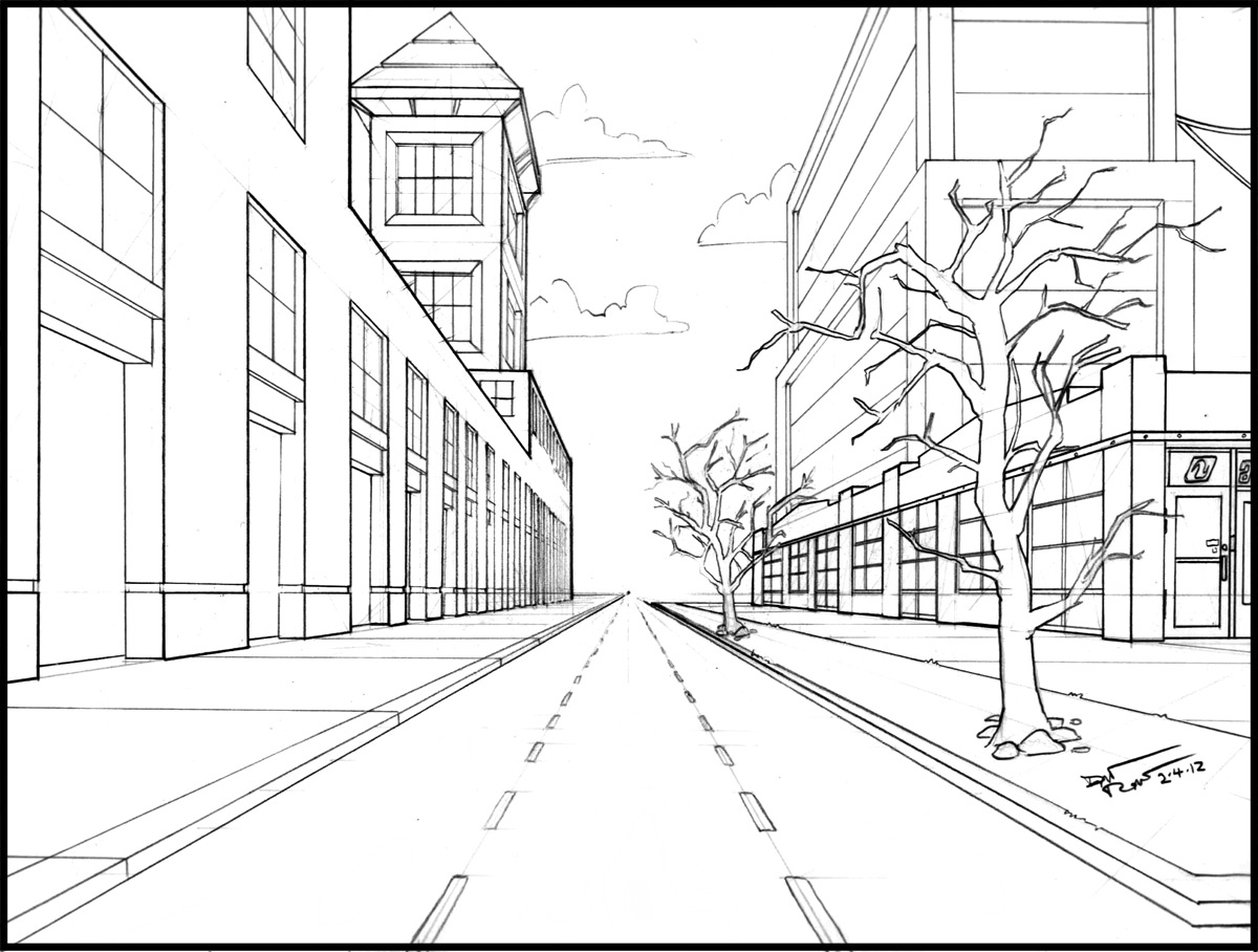1200x908 First Class Focus On Linear Perspective Visa Urban Sketching
