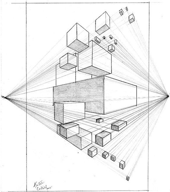 Two Point Perspective Building Drawing at GetDrawings | Free download