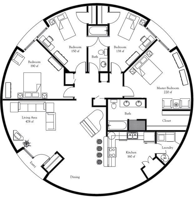 624x640 34 Best Rondavels Images On Round House, Floor Plans