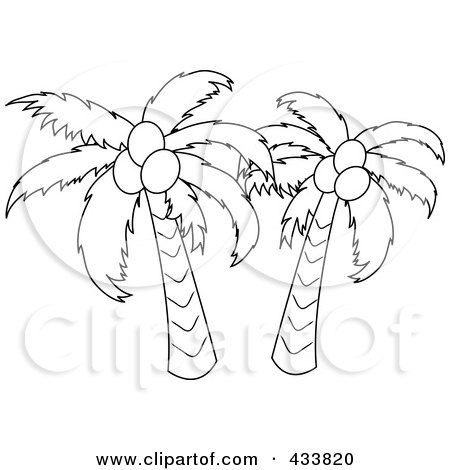 450x470 Royalty Free (Rf) Clipart Illustration Of An Outline Of Two