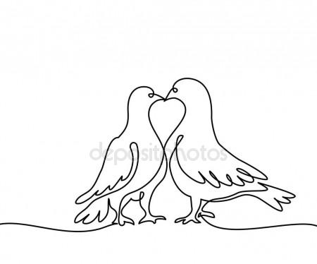 Two Turtle Doves Drawing at GetDrawings | Free download