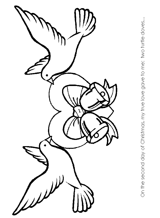 670x910 Two Turtle Doves Coloring Page Three French Hens Coloring Page