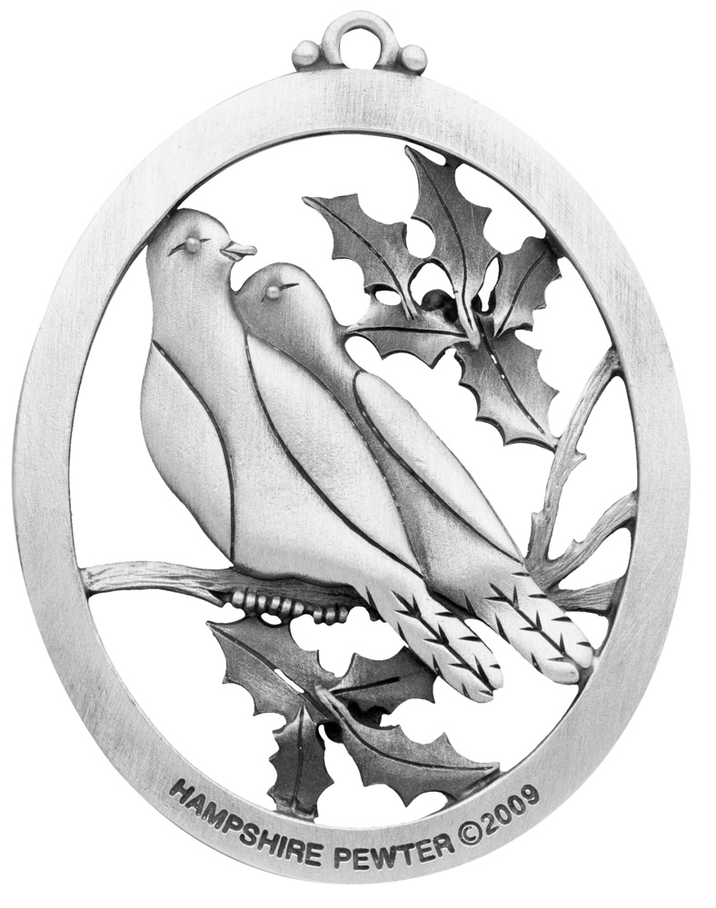 788x1000 Two Turtle Doves Ornament Handcrafted New Hampshire