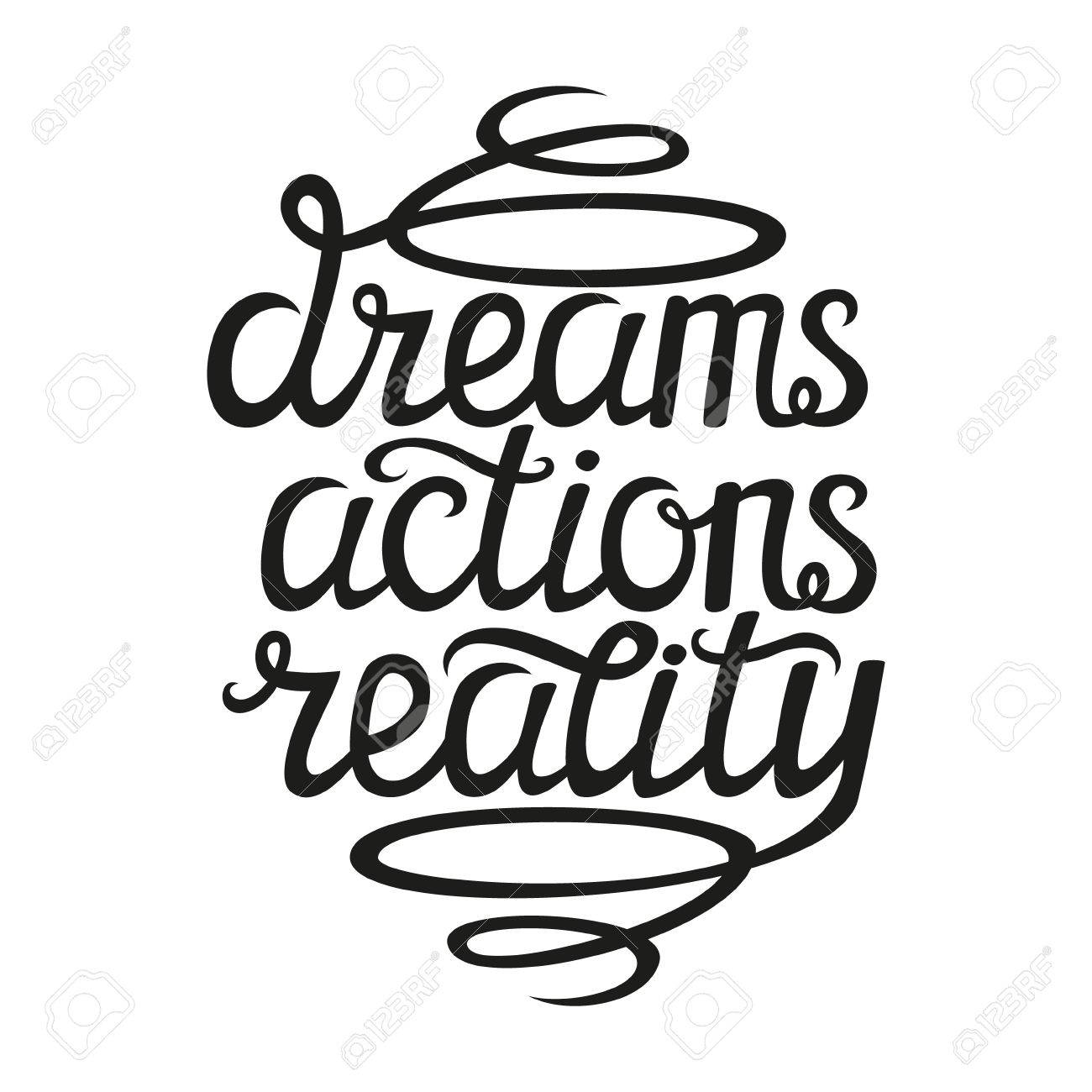 1300x1300 Hand Drawn Typography Lettering Poster.motivational Quote Dreams