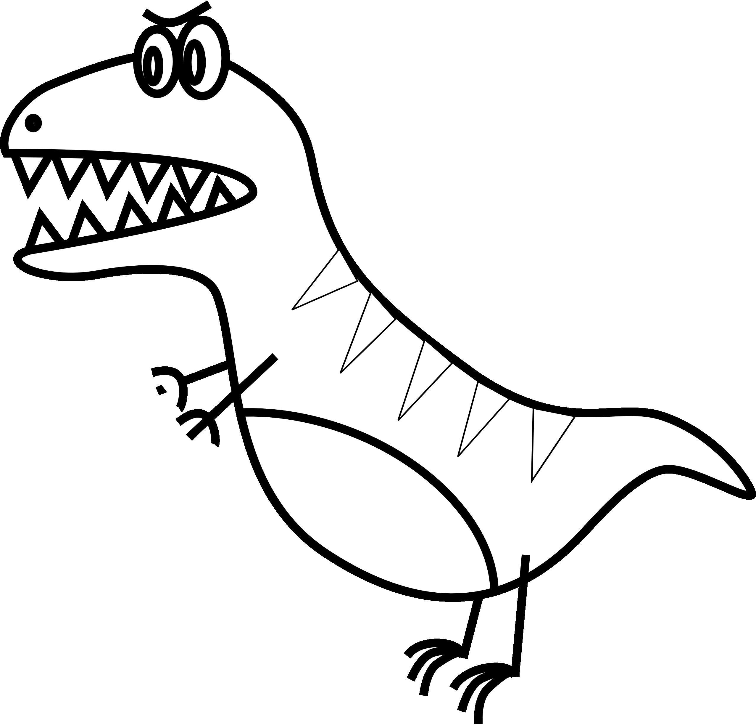 2555x2458 Easy To Draw Dinosaur Free Draw To Color
