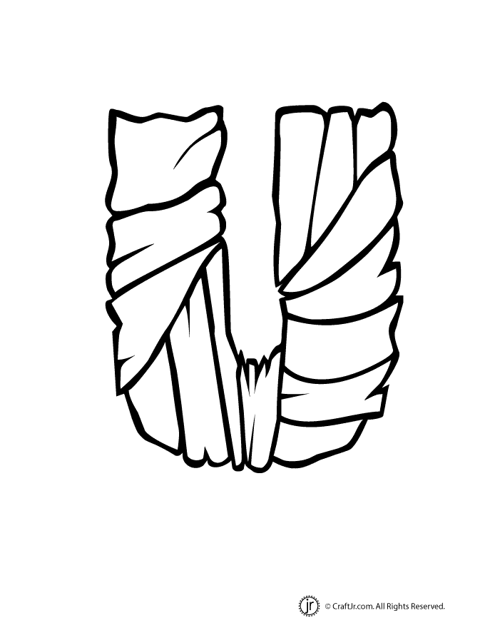 680x880 Halloween Mummy Letter U