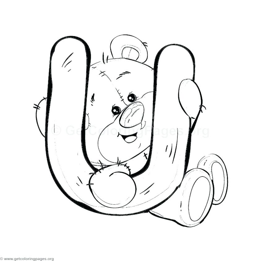 843x843 Letter U Coloring Pages Teddy Bear Alphabet Letter U Coloring
