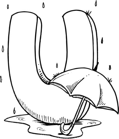 413x480 Letter U Is For Umbrella Coloring Page Free Printable Coloring Pages