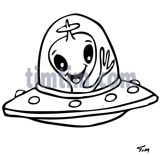 524x506 Free Drawing Of Alien Ufo 1bw From The Category Movies Amp Magic