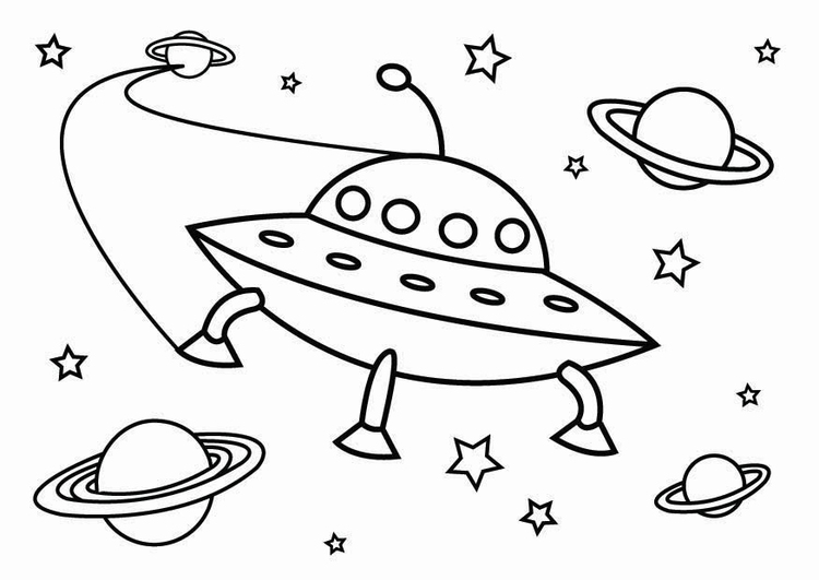 750x531 Coloring Page Ufo