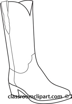 244x350 Cowboys Clipart Cowboy Boot Outline 2011