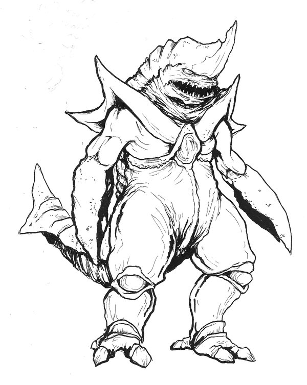 600x754 Ugly Monster Miguju By Killustrationstudios