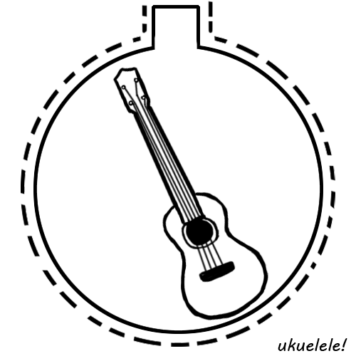 500x500 Ukulele Ornament By Thebluekulele