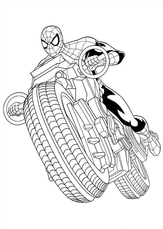 565x792 Coloring Page Ultimate Spider Man Spider Man Motor