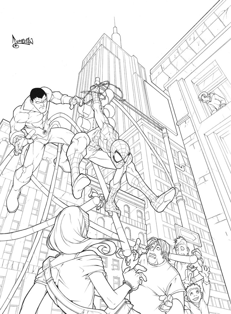 767x1041 Spiderman Ultimate By Carlosgomezartist On Lineart