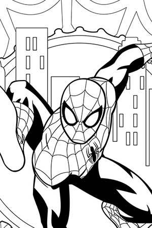300x450 Ultimate Spider Man Coloring Page Spider Man Activities Marvel Hq