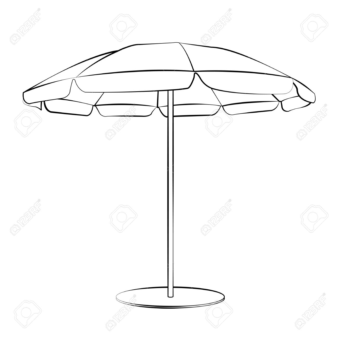 1300x1300 Drawn Umbrella Sun Umbrella