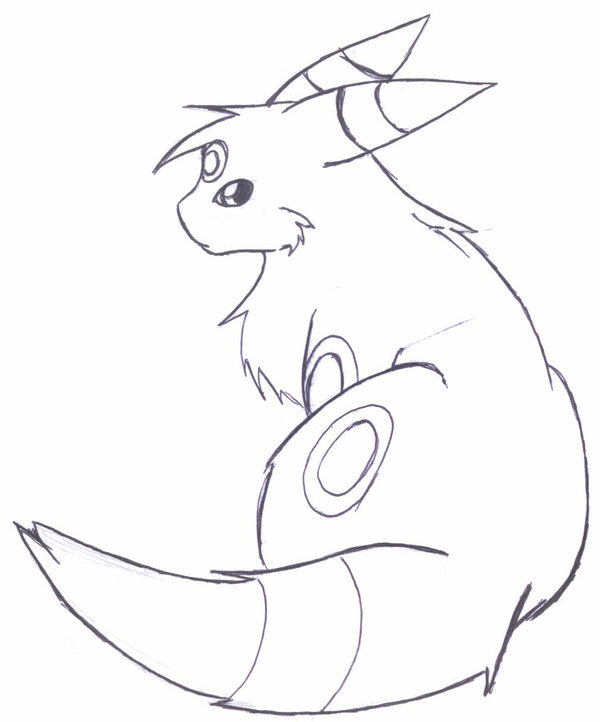 600x722 Umbreon Lineart By Seerterezipyrope