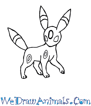 300x350 How To Draw Umbreon Pokemon