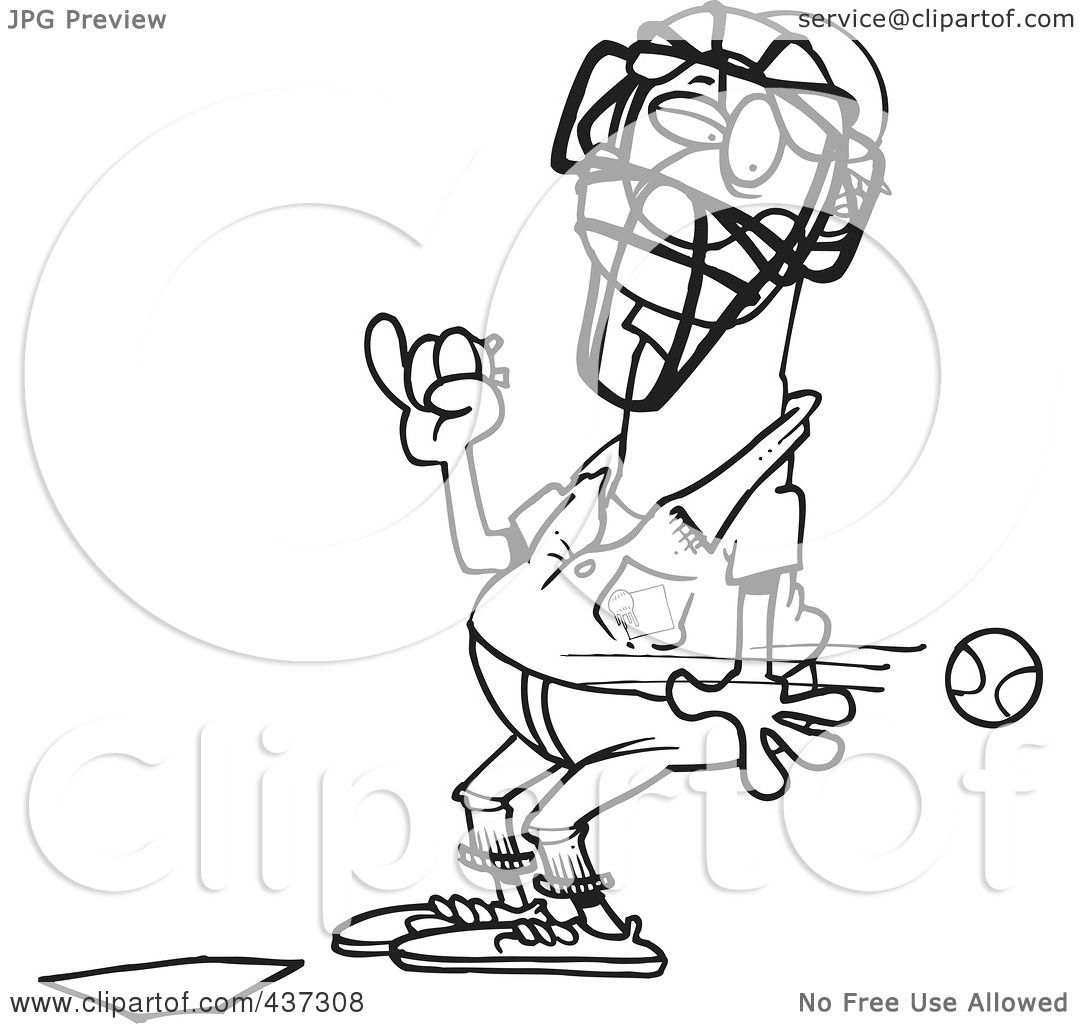 1080x1024 Royalty Free (Rf) Clipart Illustration Of A Black And White