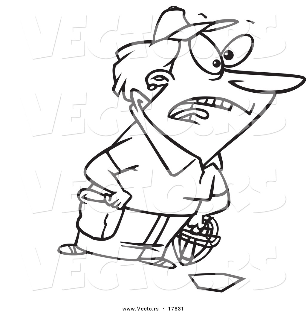 1024x1044 Vector Of A Cartoon Female Umpire