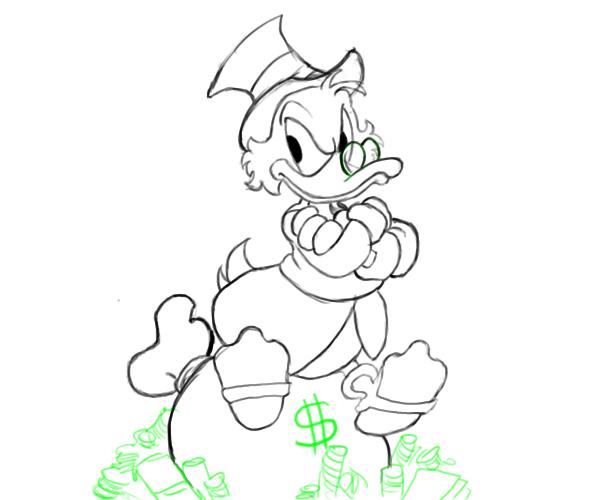600x500 How To Draw Disney Characters Scrooge Mcduck