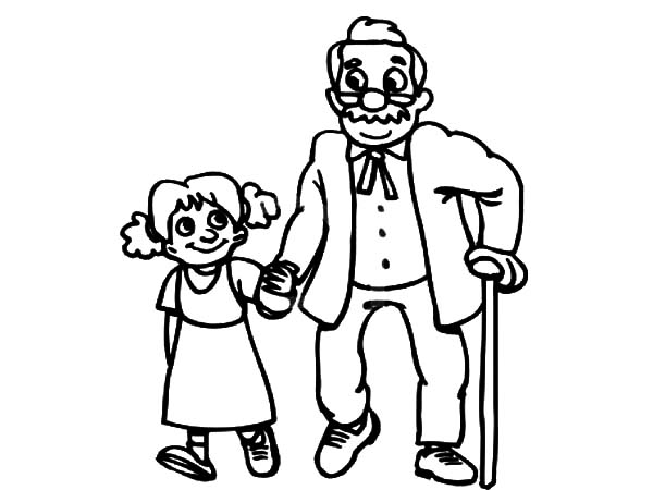 600x450 Grandpa Coloring Pages